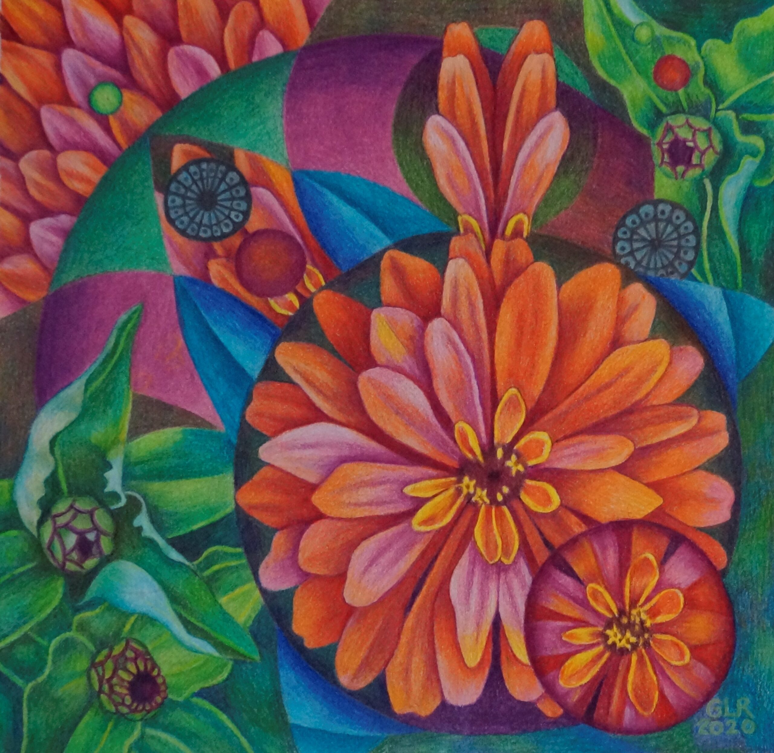 "Zinnia," work by Gwen Rose