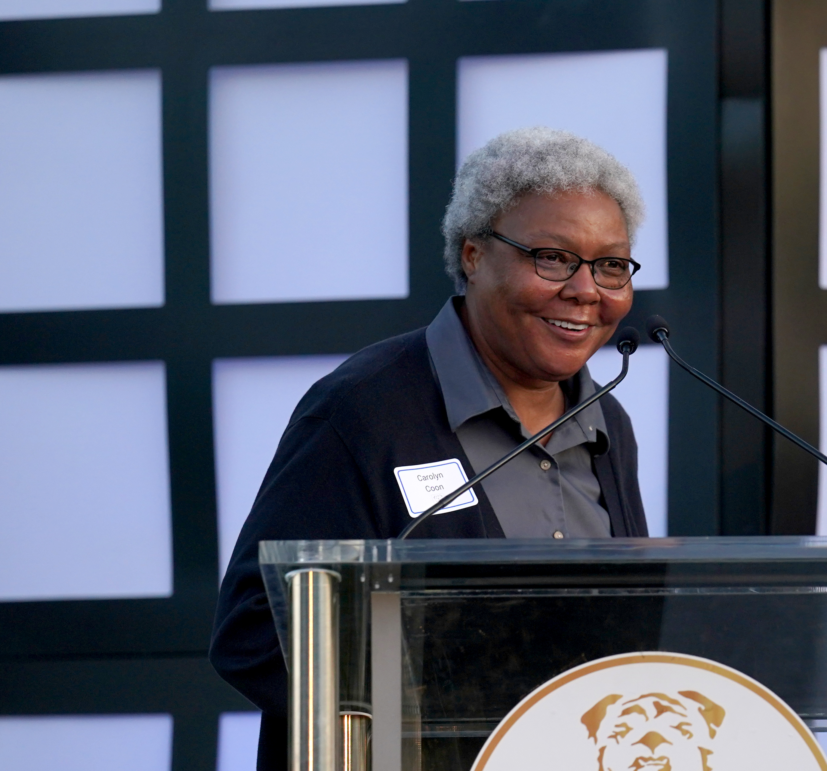Carolyn Coon at podium
