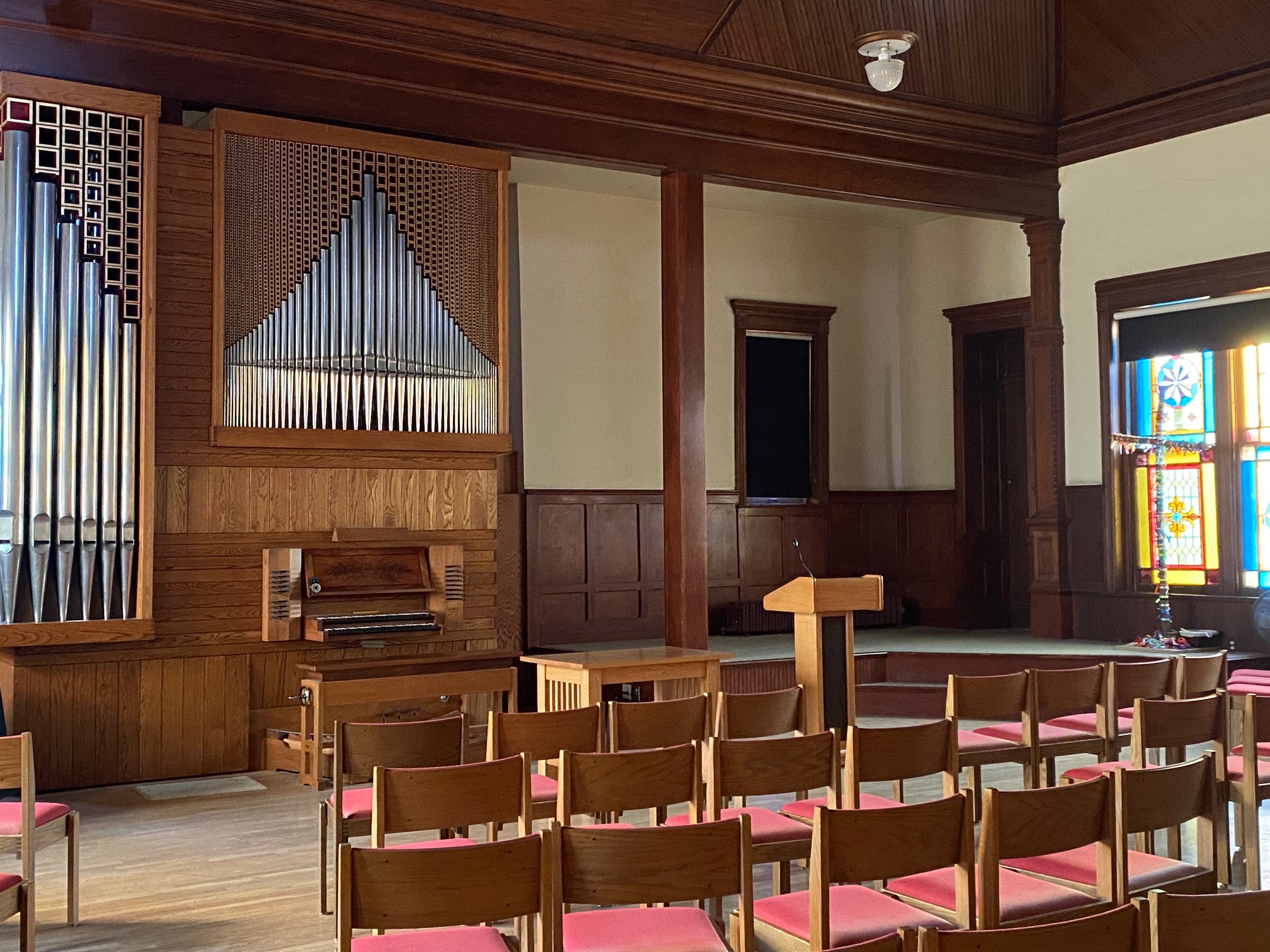The Bethel chapel, facing front toward the organ